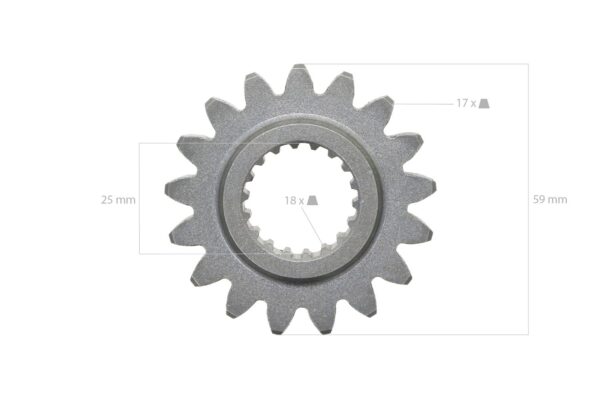 Gear PTO Kubota B7200 17TX18T