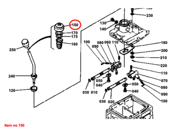 Dust cover gearlever Kubota B-, G-Types, Zen Noh ZB-Types, - Image 3