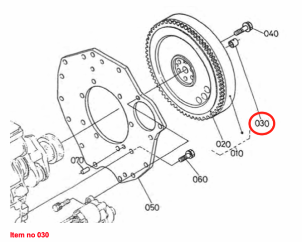 Top bearing / flywheel bush Kubota Aste, Bulltra, B-, F-, GB-, KH-, L-, LX-, M-, RTV-, ST-Types, Zen Noh ZB-Types Hinomoto CX-Types, - Image 4