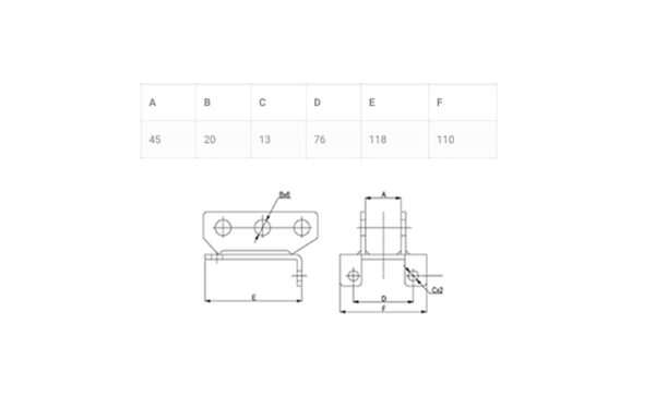 Kubota Top Link Bracket B-series, B1-Series - Image 3