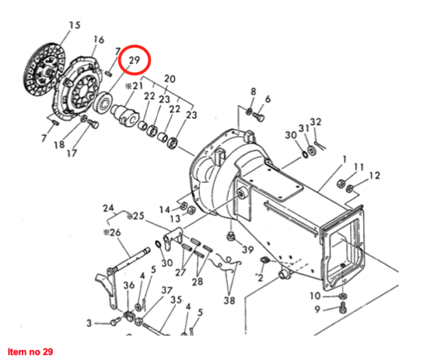 Clutch release bearing Yanmar YM135, YM155, YM165, YM169, YM1100, YM1300, YM1301, YM1401, - Image 5