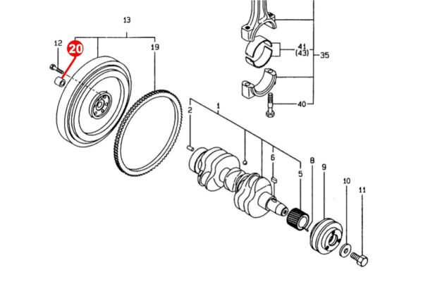Pilot bushing Yanmar F-Serie, FF-Serie, FX-Serie, YM-Serie, John Deere 650, 670, 750, 770, 3005, 7200, 665, 780, - Image 4