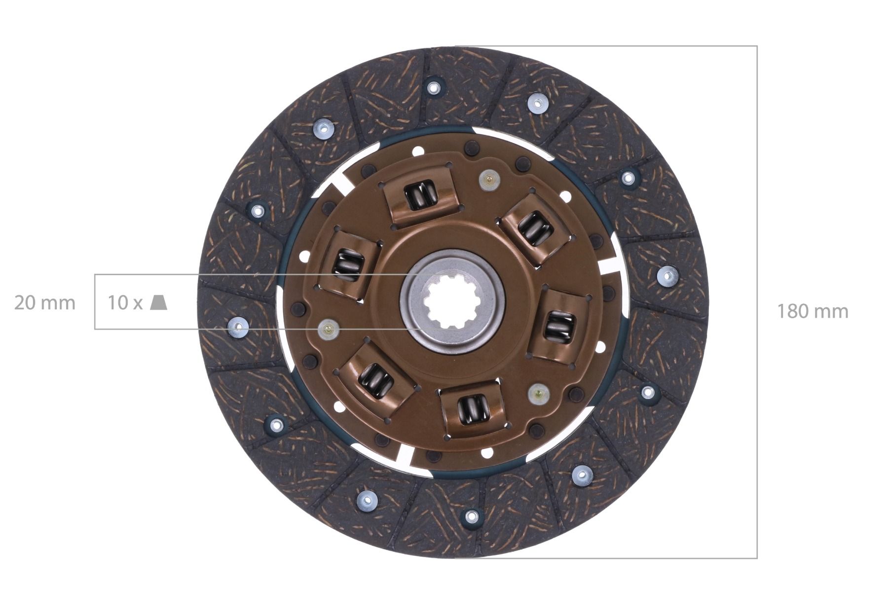 Clutch disc Yanmar YM, F, FX Series, Hinomoto, Case IH, Massey Ferguson, Mitsubishi, Satoh,