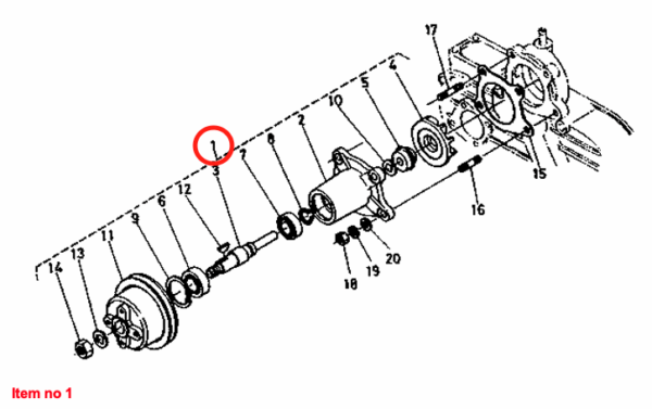 Water pump Kubota (old type) KH-, L-, M-Types, Universal Marine M-20, M-30, M-40, - Image 4