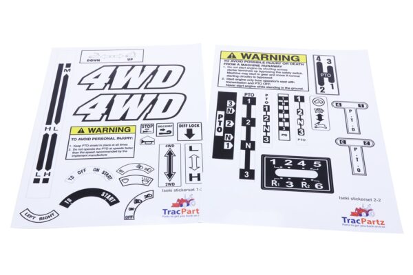 Decal sticker set Iseki TX, TL, TU, TS