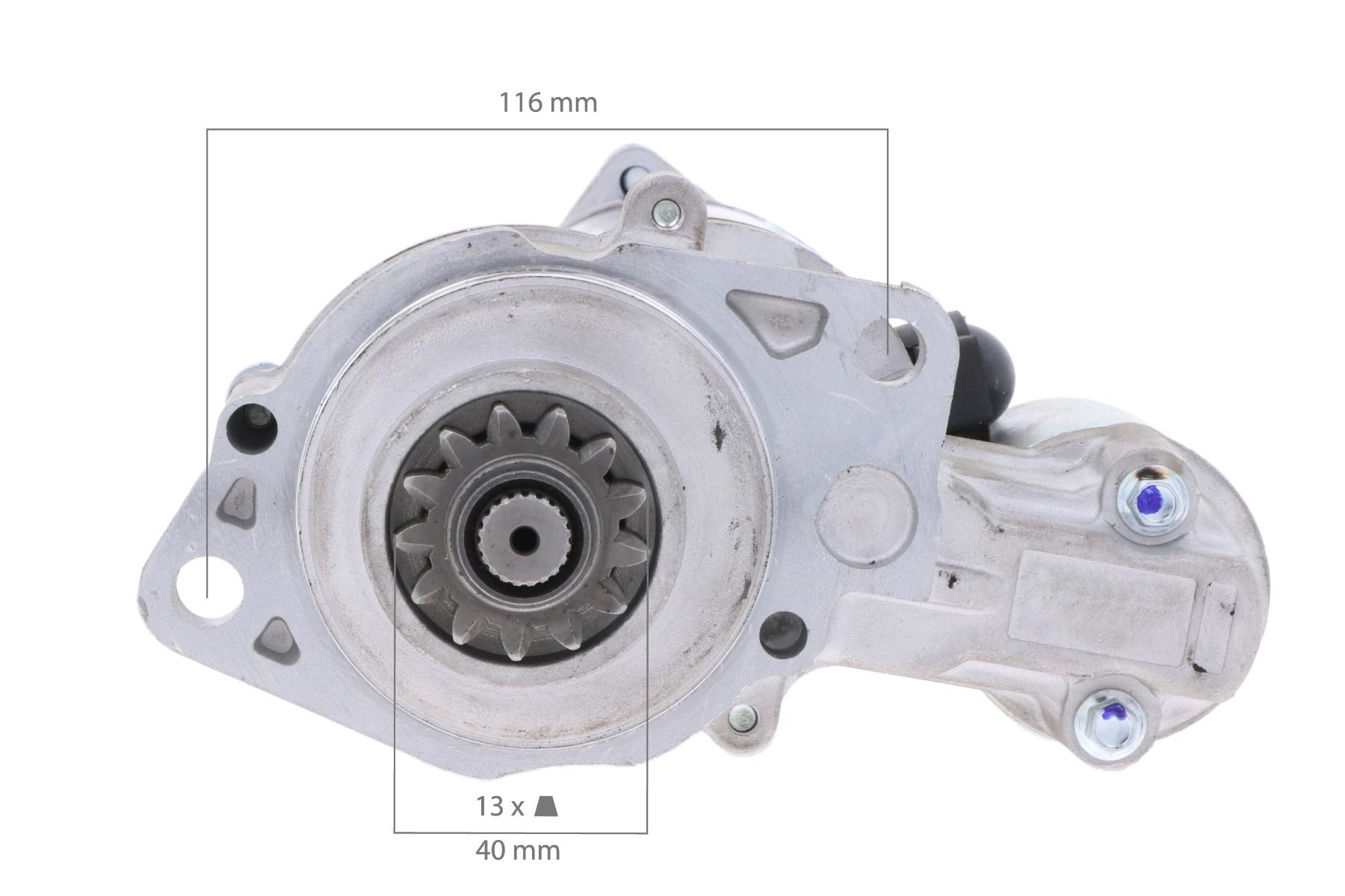 Starter motor Mitsubishi, Iseki TU, TX, Case IH, Cub Cadet, Mahindra, Terex, Weidemann,