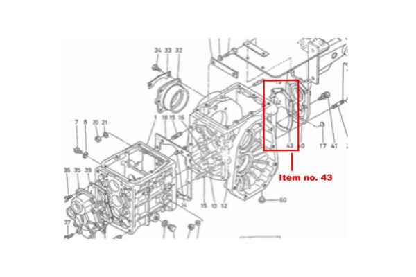 Seal PTO shaft cover Kubota Aste, B-serie, Hinomoto, CX, CTX-serie - Image 2