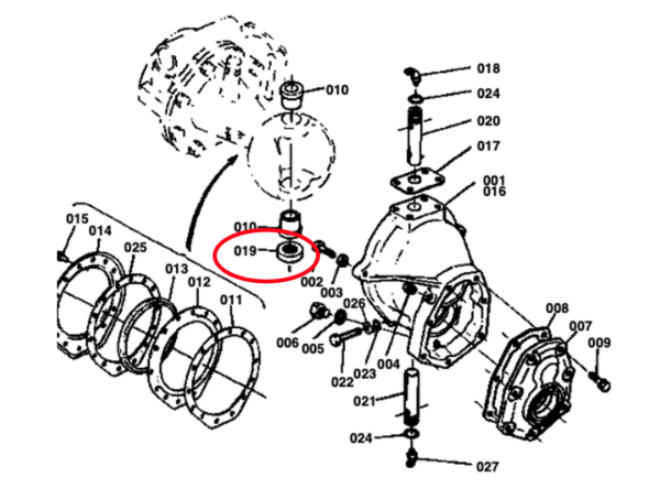 Front axle gearbox bearing Kubota B-Types, G- Types, - Image 4