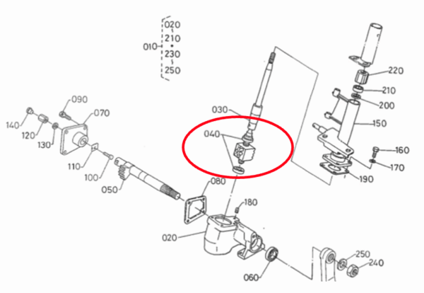 Steering bearing Kubota Aste, B, B1, Hinomoto CX, Yanmar YM, F, Zen Noh, Ford, New-Holland - Image 3