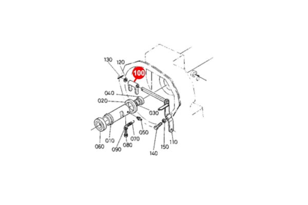 Clutch release fork Kubota B-Types, Zen Noh ZB-Types, - Image 2