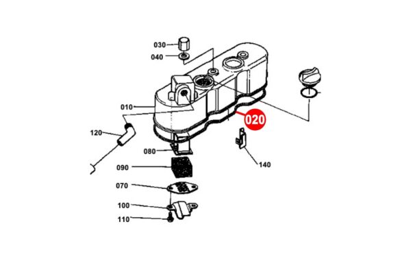 Valve cover gasket Kubota D650, D750, D850, D950, - Image 2