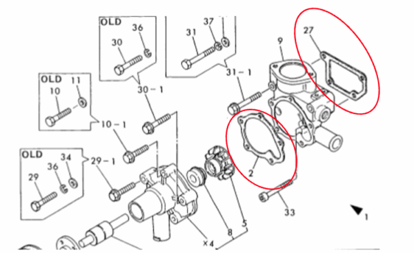 Waterpump to backplate gasket Yanmar - Image 2