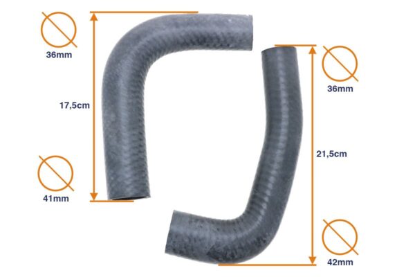 Coolant hose set Kubota B1400, B1402, B1500, B1502 - Image 2