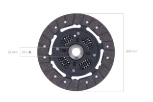 Clutch disc Yanmar YM1500, YM1500D, YM1600, YM1700, YM1900, YM195, YM2000, YM240 / John Deere 650, 750