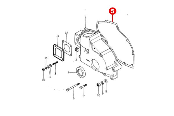 Gasket gear case Mitsubishi KE55, KE70, KE75, Iseki TX, Bolens - Image 2
