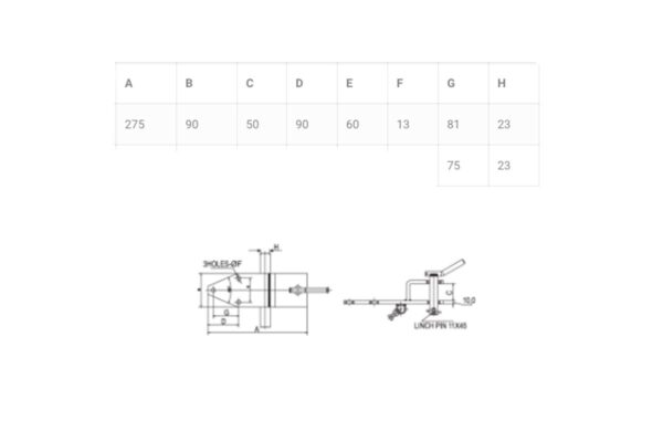 Under-mount towing hook with pull pin - Image 5