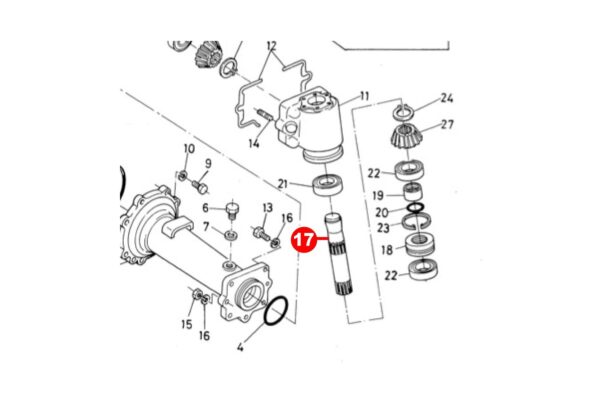 Kubota steering shaft  L1802, L2002, L2202, L2402, L2602, L2802, L3202,L3602, L4202 - Image 2