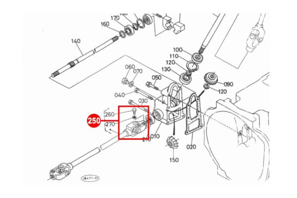 Cardan shaft (long) Kubota L1 series - Image 2