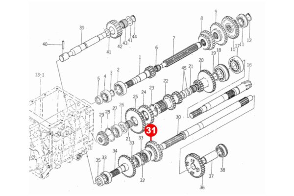Gear Iseki 23TX28T 13 splines - Image 6