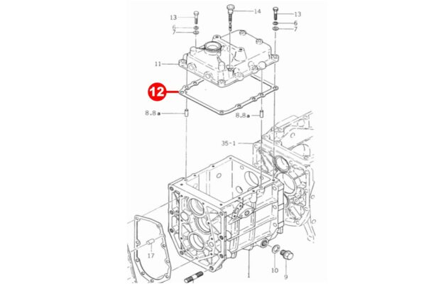 Joint gearbox cover Iseki - Image 2