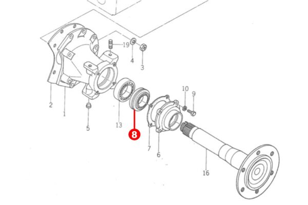 Seal rear axle shaft Iseki TS-Types, Bolens G-Types, - Image 4