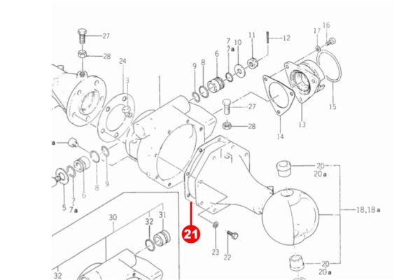 Gasket front axle Iseki TX - Image 2