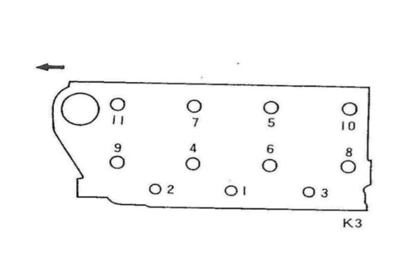 Head gasket Mitsubishi K3G, MT205, MM30, MM30B, MM35, MM35B - Image 2