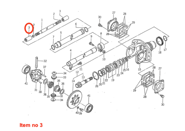 Sleeve 4WD Iseki Sial, SF, TA, TE, TF, TG, TH, TK, TL, TLE, TM, TS-Types, Massey Ferguson - Image 2