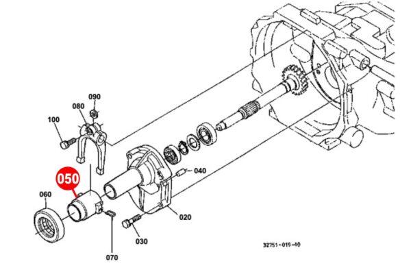 Clutch release bearing holder Kubota L35, L2850, L2950, L3450, - Image 3