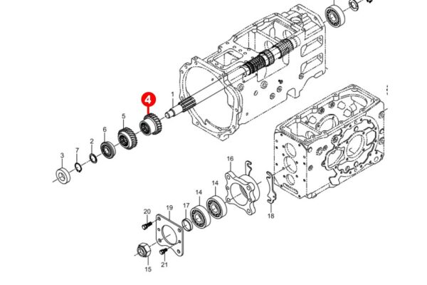 Gear 17T X 22 Splines Kubota L-Types, Kioti / Daedong L2203, LK2554, - Image 6