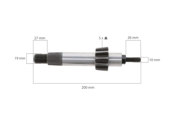 Sector shaft Ford 1300, 1500, 1700, Kubota, Mitsubishi - Image 2