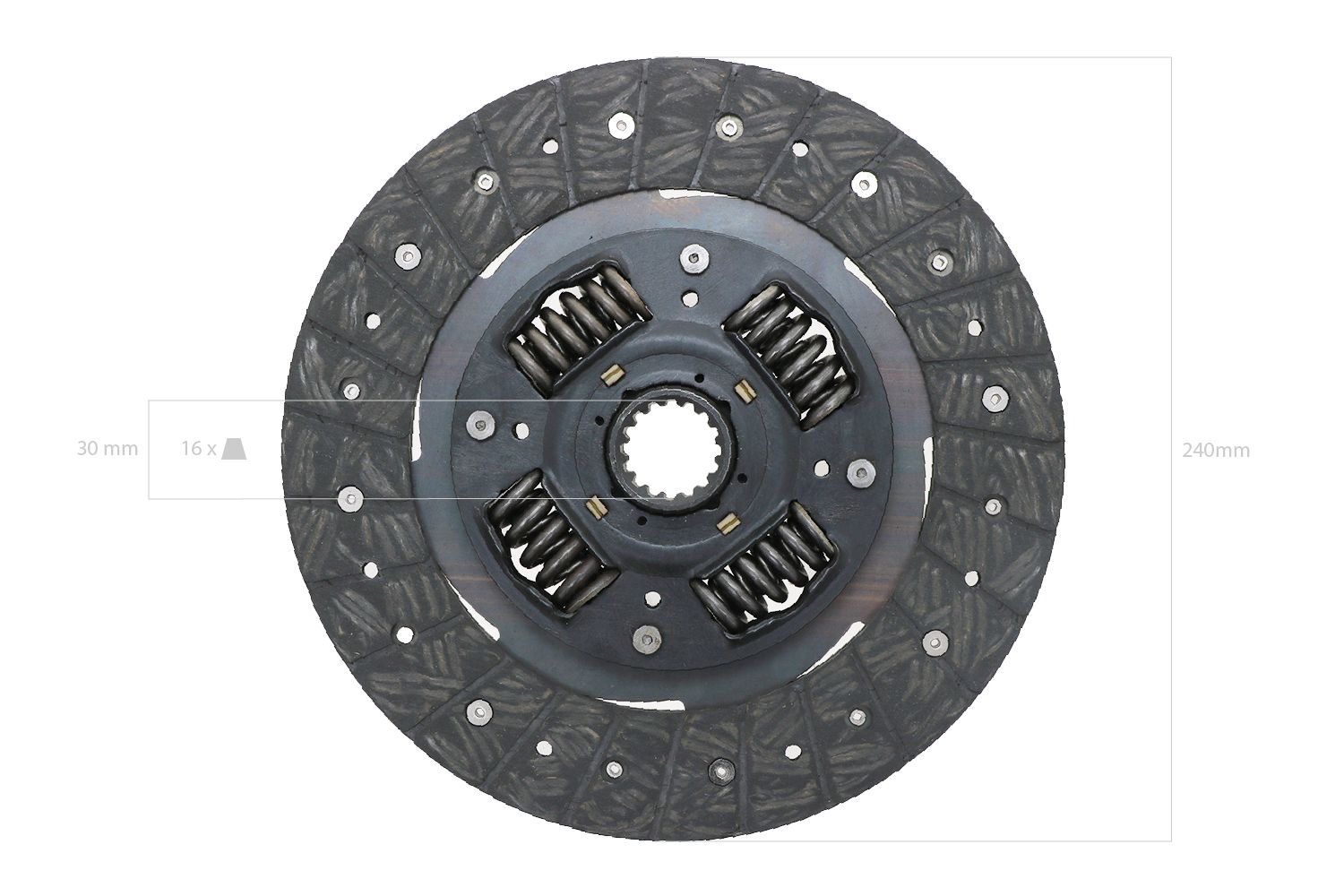 Clutch disc 240mm / 91/2” Ford / New Holland, Case IH, Shibaura,
