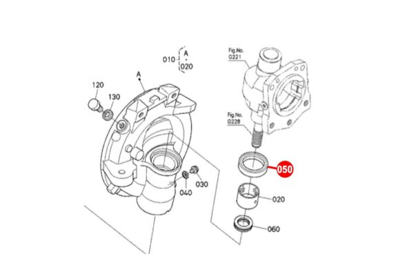 Knuckle seal 4WD Kubota M-, ME-Types - Image 4