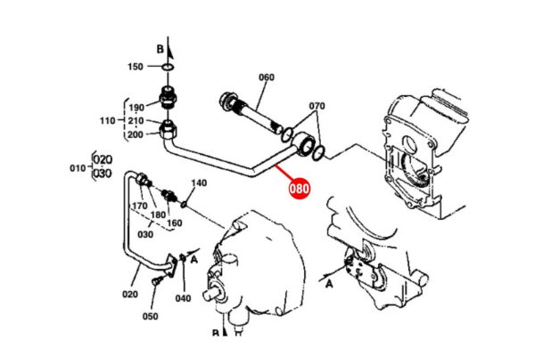 Hydraulic line for suction filter Kubota G2HST, G3HST, G4200H, G5200H, G6200H, - Image 2