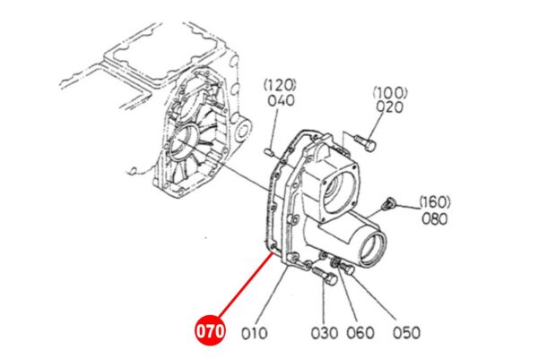 Kubota gasket final drive Kubota B1-, B-, F-Types, Zen Noh ZB-Types - Image 2