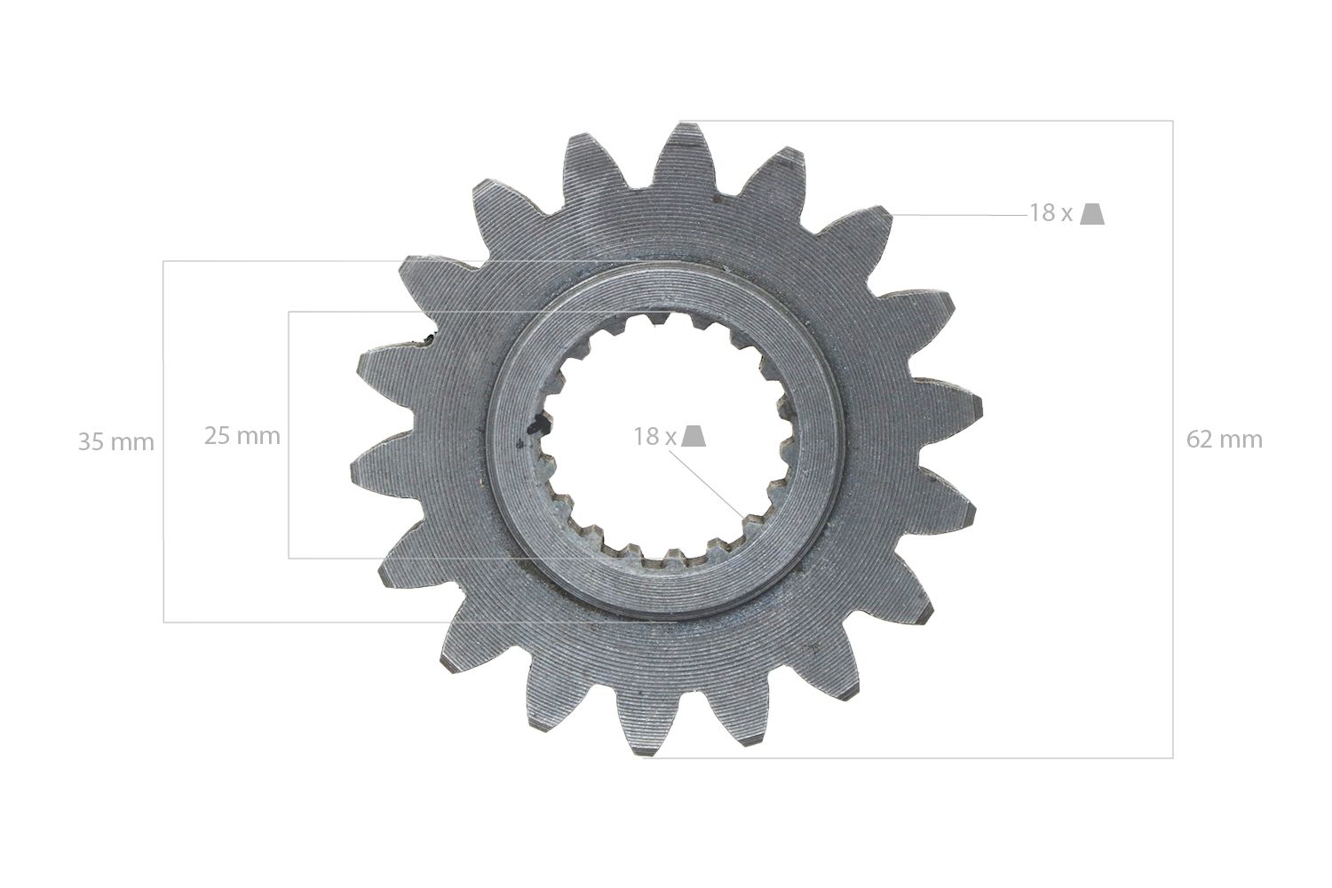 Power take-off gear Kubota B7001