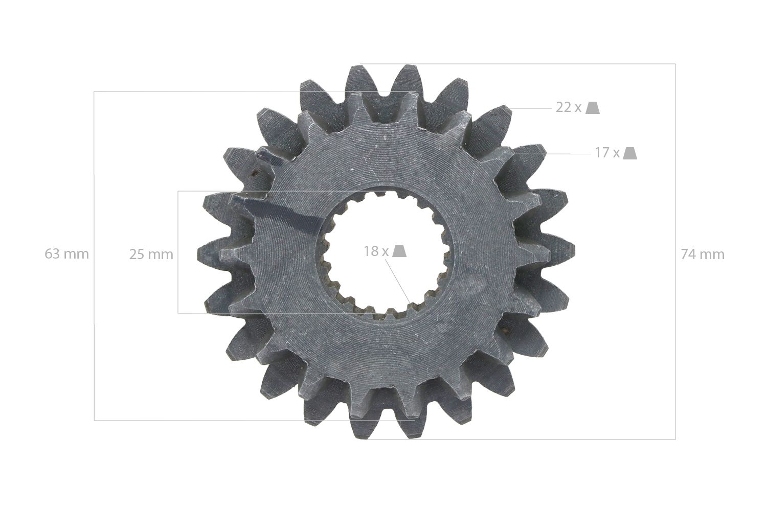 Gear PTO Kubota B5000, B5200,