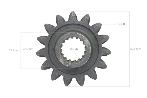 Gear Kubota B1200, B1400, B1402, B40 15TX16T