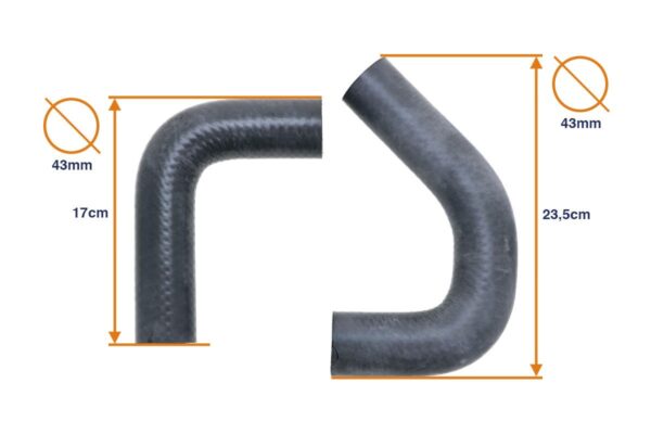 Set coolant hoses Kubota B7000, B7001, Zen Noh - Image 2