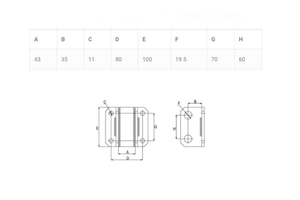 Top Link Bracket Mitsubishi D1500 - Image 3