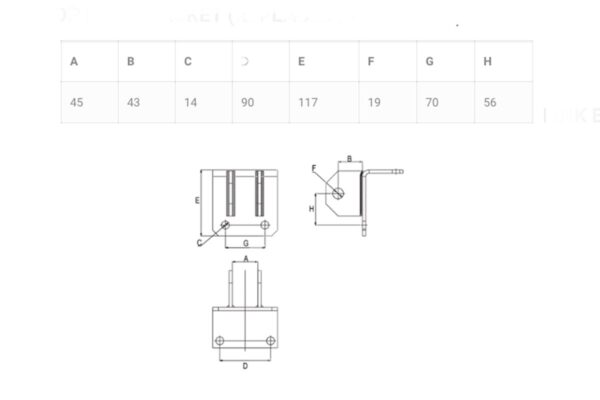Top Link Bracket Iseki Landhope, TU - Image 3