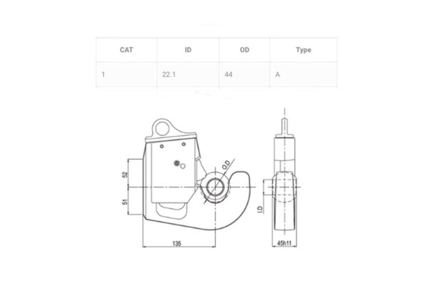 Lower Link Hook Cat. 1 - Image 2