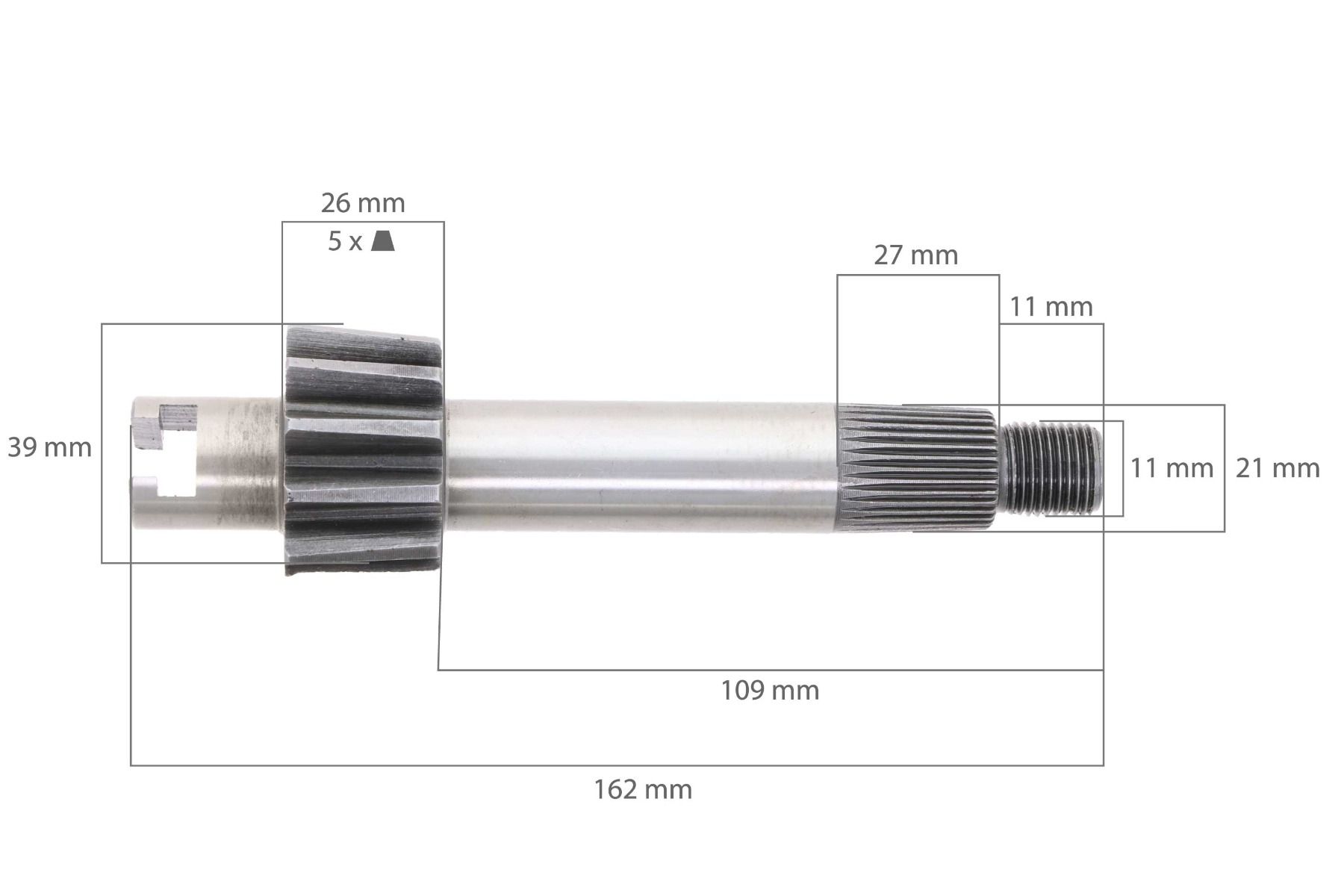 Steering axle (horizontal) Yanmar F-, Ke-, YM-Types, Kubota B-Types,