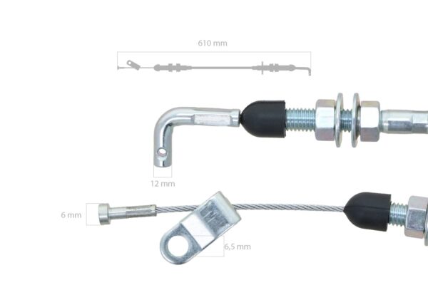 Hand throttle cable Iseki TA-Types, 5035, 5040, - Image 2