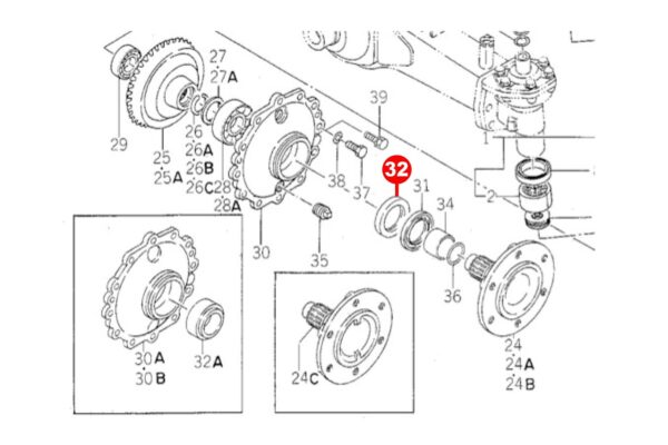 Oil seal axle shaft 4WD 50x72x12 Iseki TE4270, TE4350, TS1610, TS1910, - Image 5