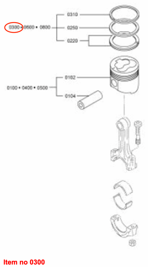 Piston rings set STD 76mm Mitsubishi L2E, L2E2, L3E, L3E2, MVL3E, Captain, Startrac, Etc., - Image 2