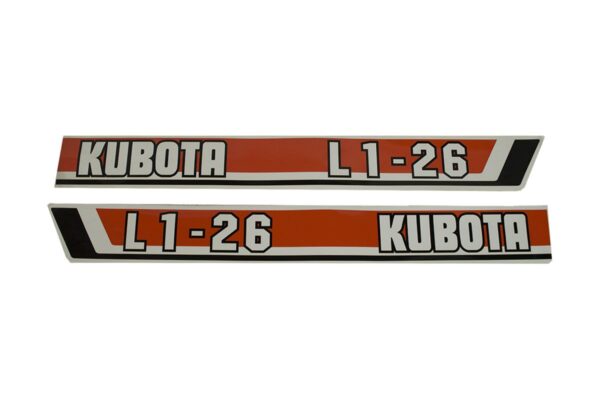Bonnet decal sticker set Kubota L1-26