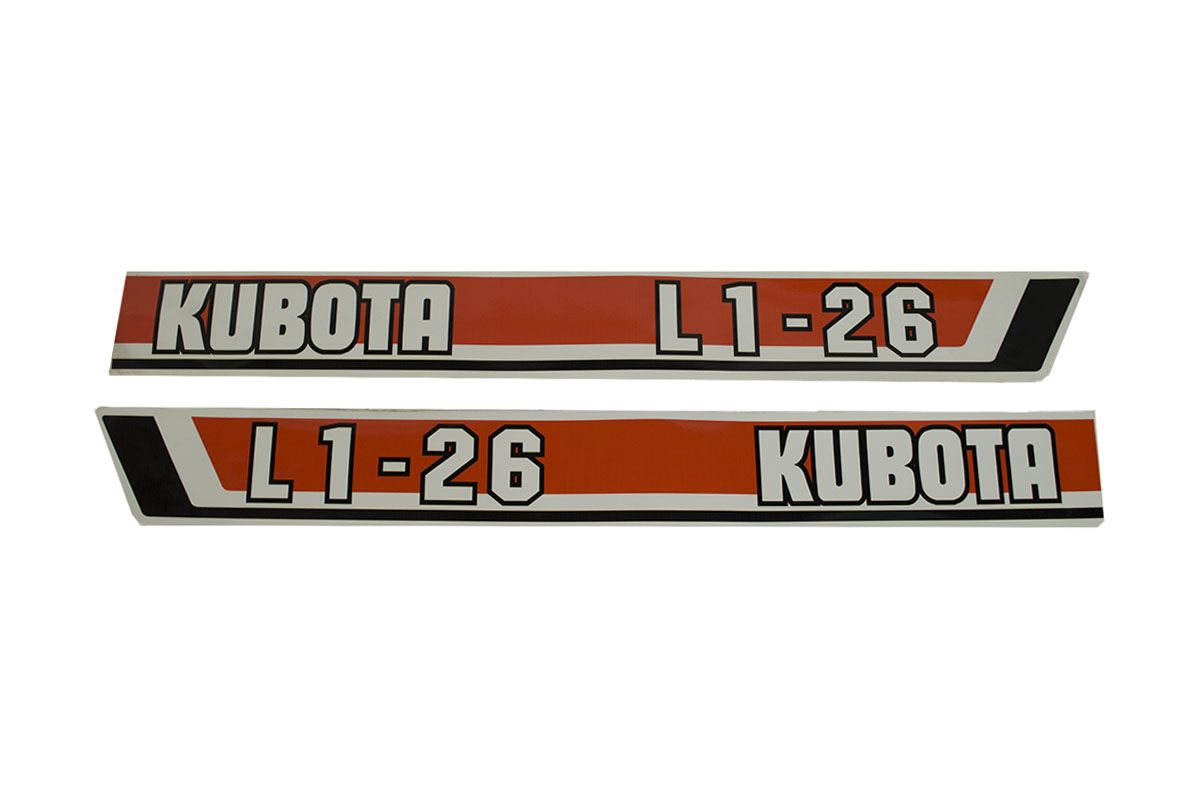 Bonnet decal sticker set Kubota L1-26