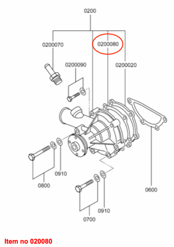 Gasket water pump Mitsubishi K3, K4, MVS3L, MVS3L2, S3L, S3L2, S4L, S4L2, Captain, Startrac, Etc., - Image 2
