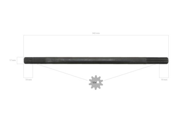 4WD drive shaft 34,2 cm